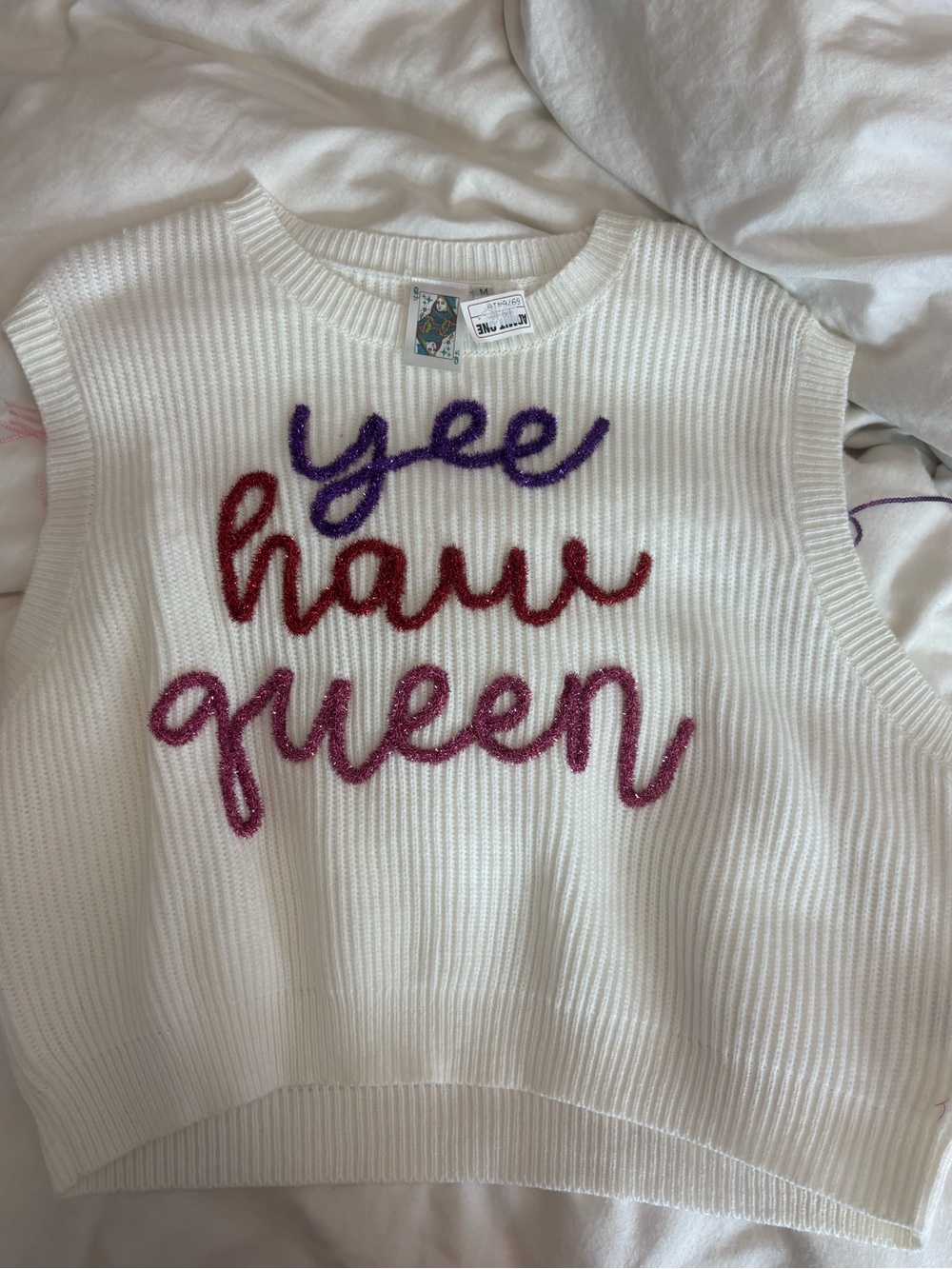 Queen of sparkles sweater top